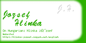 jozsef hlinka business card